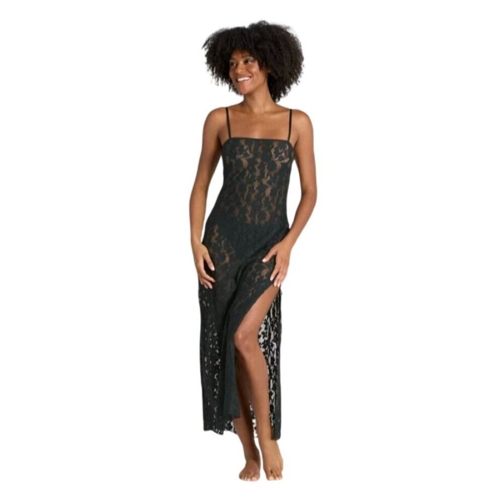 Sheer Black Lace Shadow Floral Lingerie Slip Dress Auden S